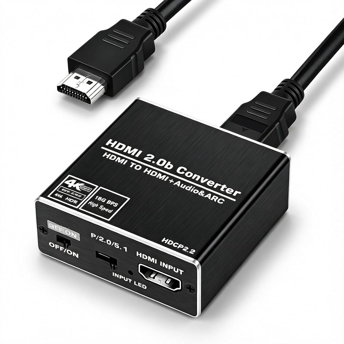 Audio Extractor: 4K @60Hz video en audio synchronisatie HDMI splitter 4K, optische digitale uitgang 3,5 mm stereo-uitgang compatibel met XBOX/PS4PRO/ROKU/APPLE TV5/Samsung/LG/Sony