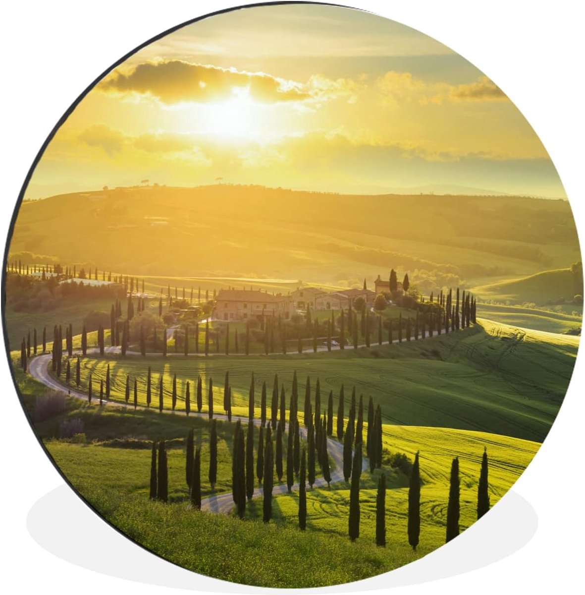 - Muurcirkel - 120x120 cm - Toscane - Zon - Italië