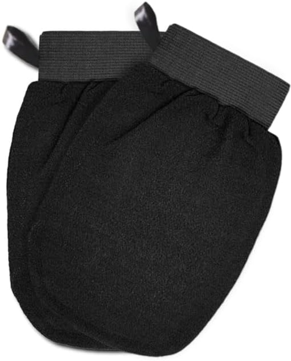 bodyscrubhandschoen van polyester, voor bad en lichaamsverzorging, ideaal voor mannen en vrouwen, zwart