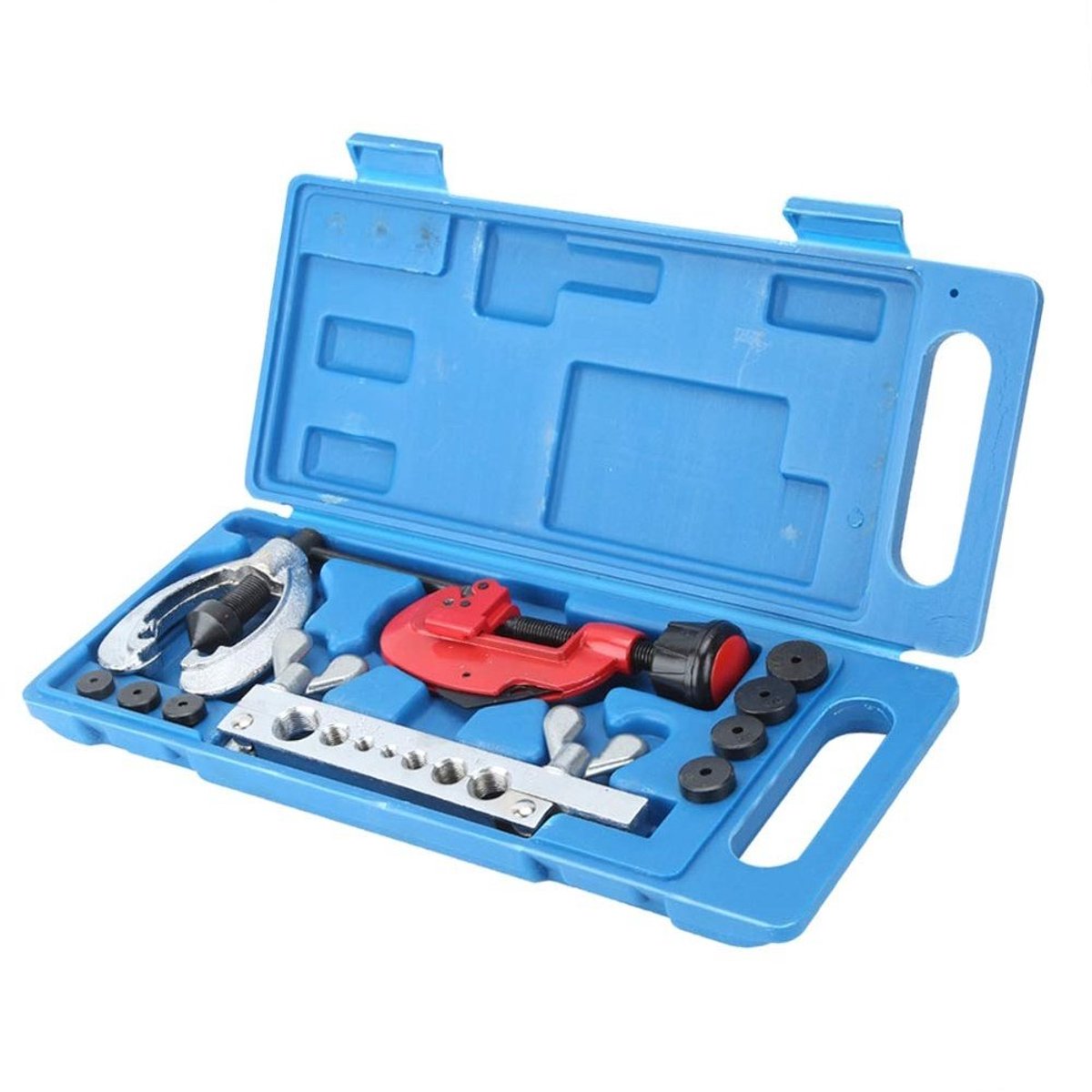 Felsapparaat set voor remleidingen - 10 - delig - met pijpsnijder en koffer - 3 / 16 tot 5 / 8 inch