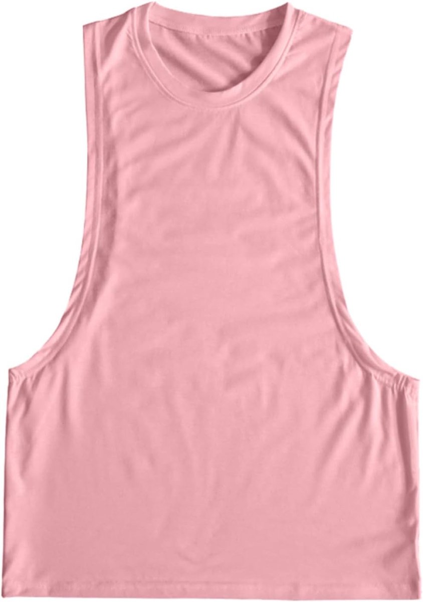 Mouwloos vest voor heren, casual tops, populariteit, brede split aan de zijkant, sportkleding, fitness, los vest