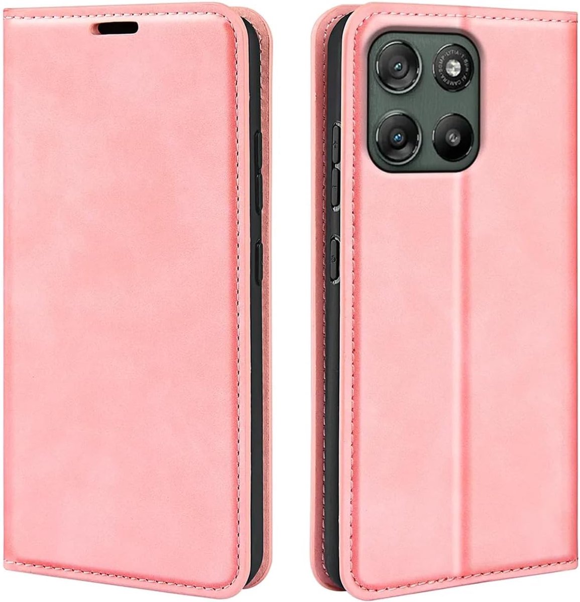 - Geschikt voor Motorola Moto G57 Power - Luxe Wallet Bookcase (Magnetische Sluiting) - Roze