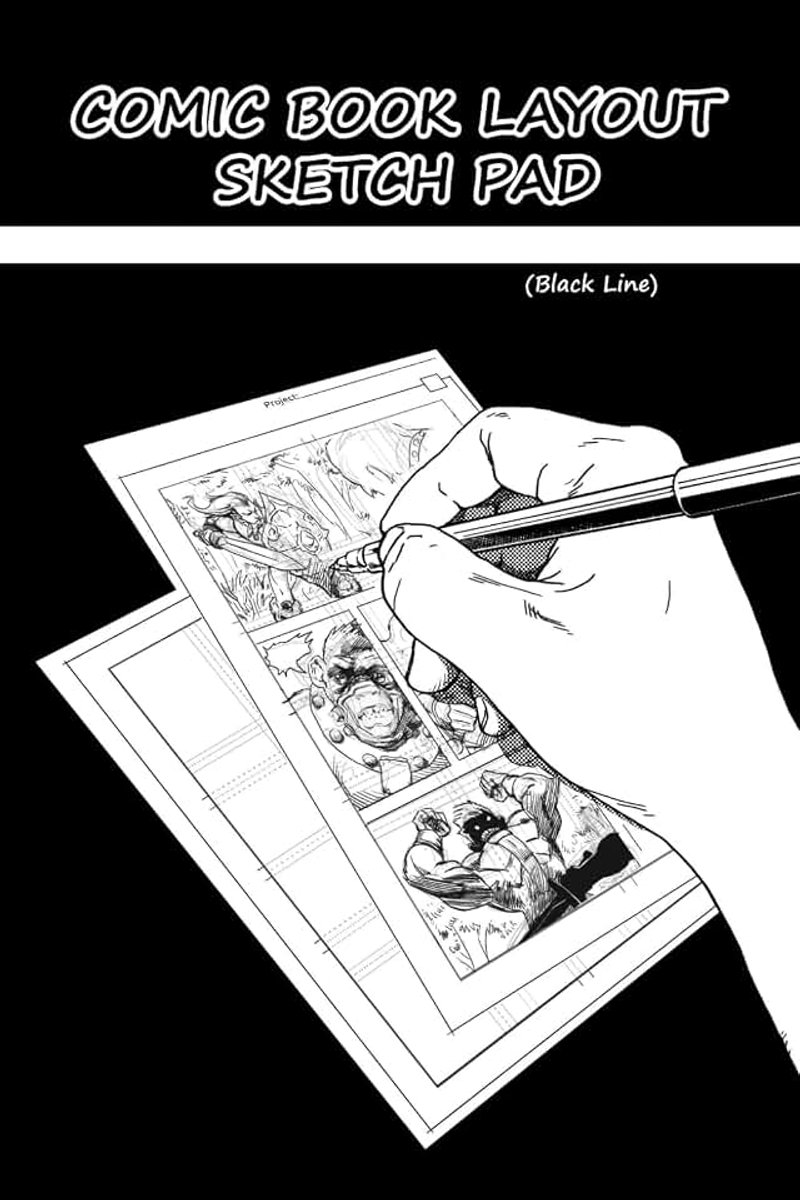Sketch Pad #2: Comic book layout sheets in pad form (Black & White)