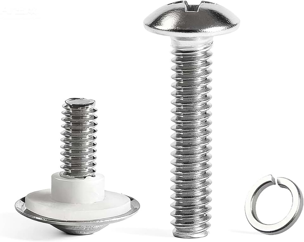 Kordisen Roestvrijstalen greepschroeven (25 mm voor handgrepen en 12 mm voor pannendeksels), verpakking van 3 stuks