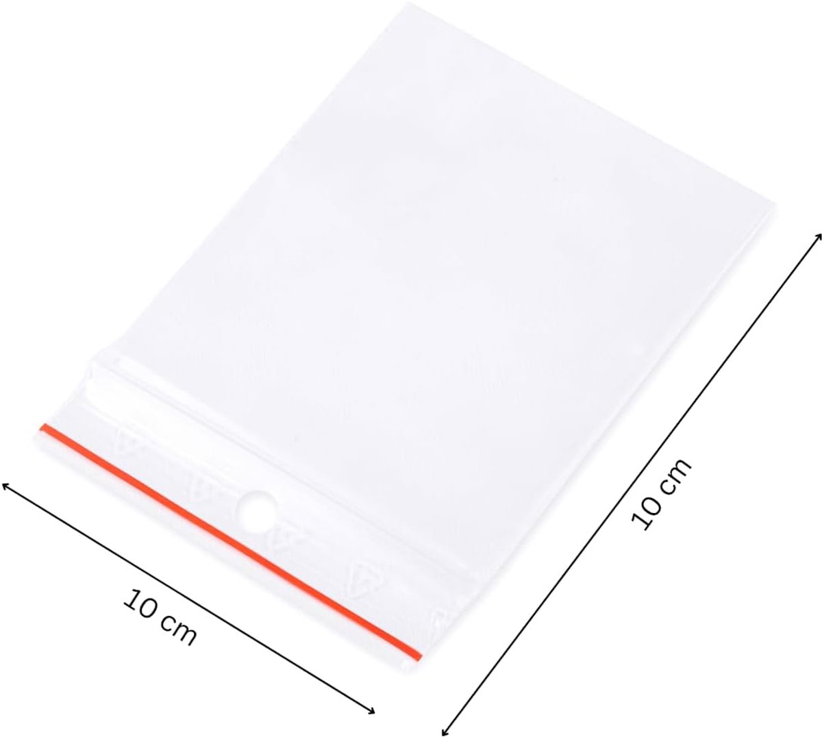100 stuks plastic zakken met ritssluiting 10 x 10 cm | afsluitbare zakken met ritssluiting | bagageverpakking