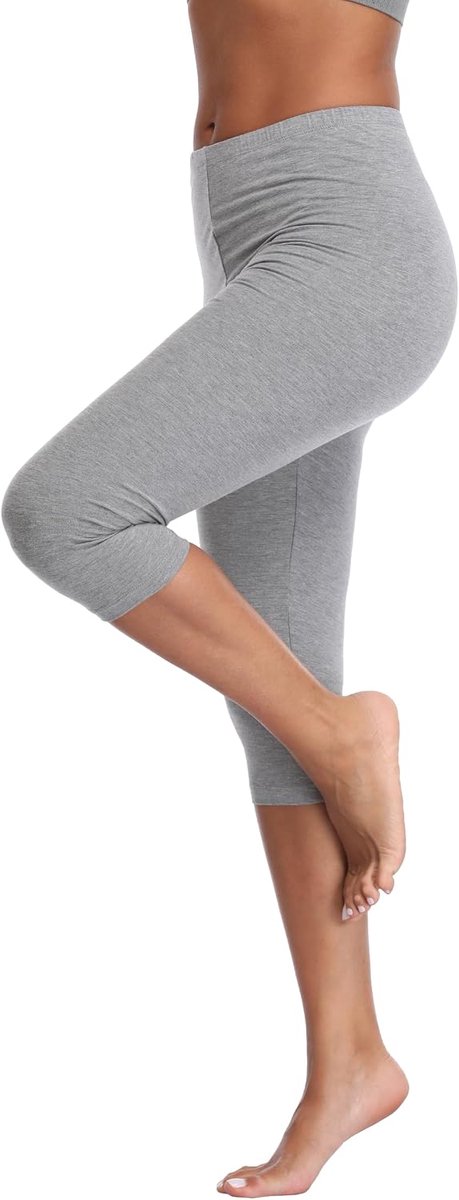 Leggings voor dames, 3/4 leggings, ondoorzichtig, elastische capribroek, sportbroek voor yoga, gym, outdoor, fitness, thuis