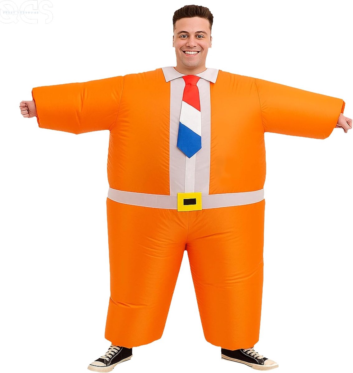 Feestkostuums opblaasbaar Oranjepak/WK Voetbal - 160 tot 200 cm - opblaas Oranje outfit/Feestpak/Nederland/Holland/voetbal/WK 2026/Oranjekleding
