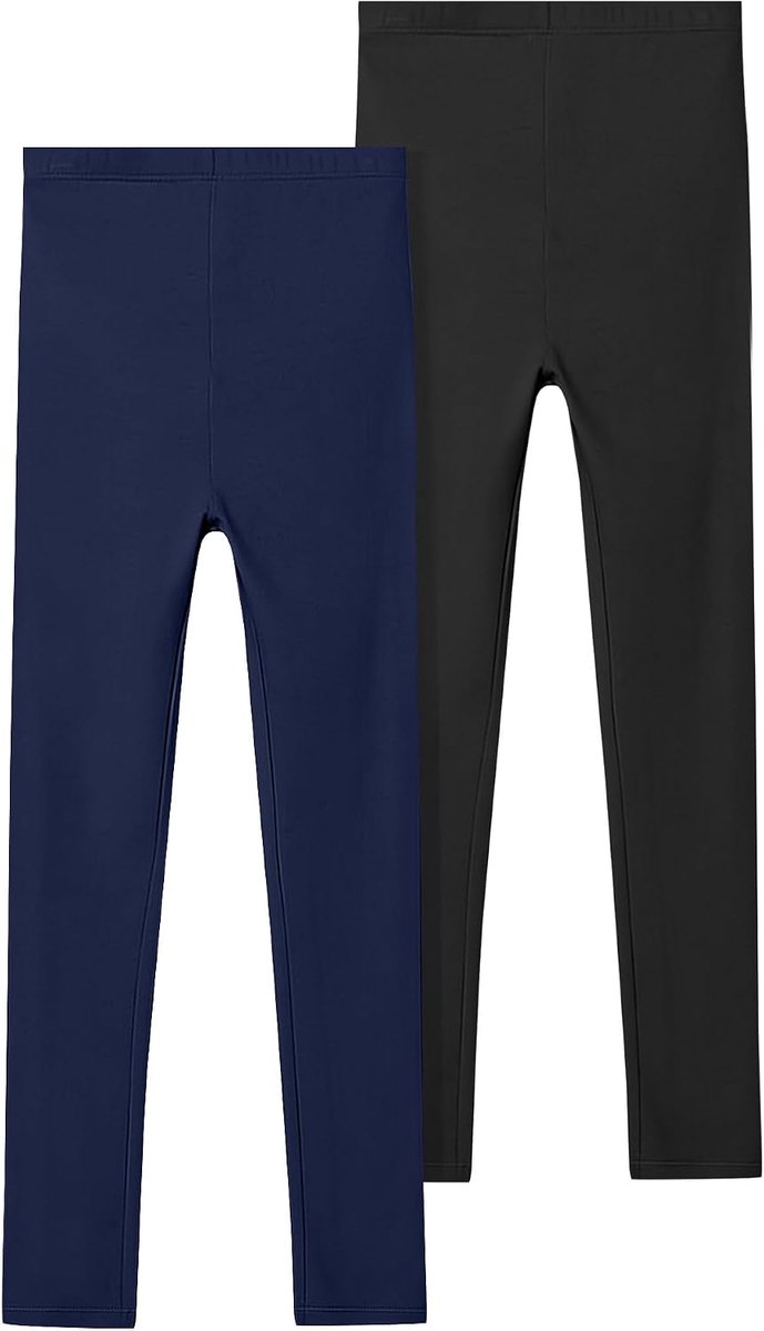 Leggings voor Kinderen Katoenen Meisjes Sportlegging Kinderen Lange Elastische Kinderlegging Meisjesleggings 4-14 Years 2 Pack