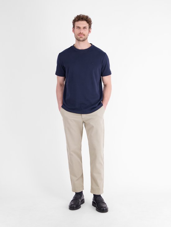 LERROS Casual chino van vormvaste stof met tailleband met trekkoord , Maat: W34_L32 , Kleur: SMOKE GREY , 65% katoen, 32% lyocell, 3% elastaan