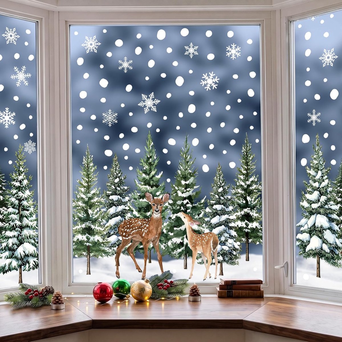 253 stuks Kerst venster klampt zich vast