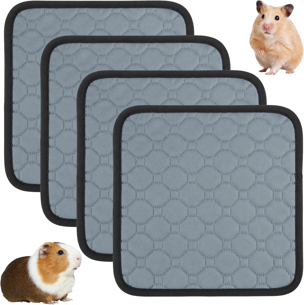 Set van 4 cavia's, wasbaar, 30 x 30 cm, antislip, duurzaam