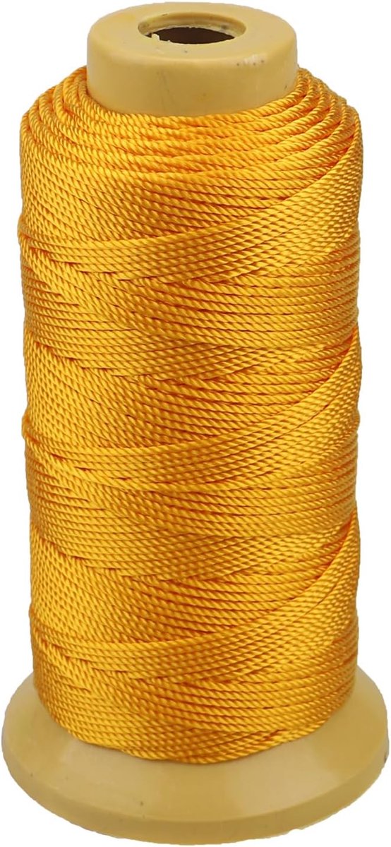 Nylon Lijn Touwsnoer voor Tuinieren Markering DIY Projecten Knutselen Metselwerk (Goud, 1,5mm-100 meter)