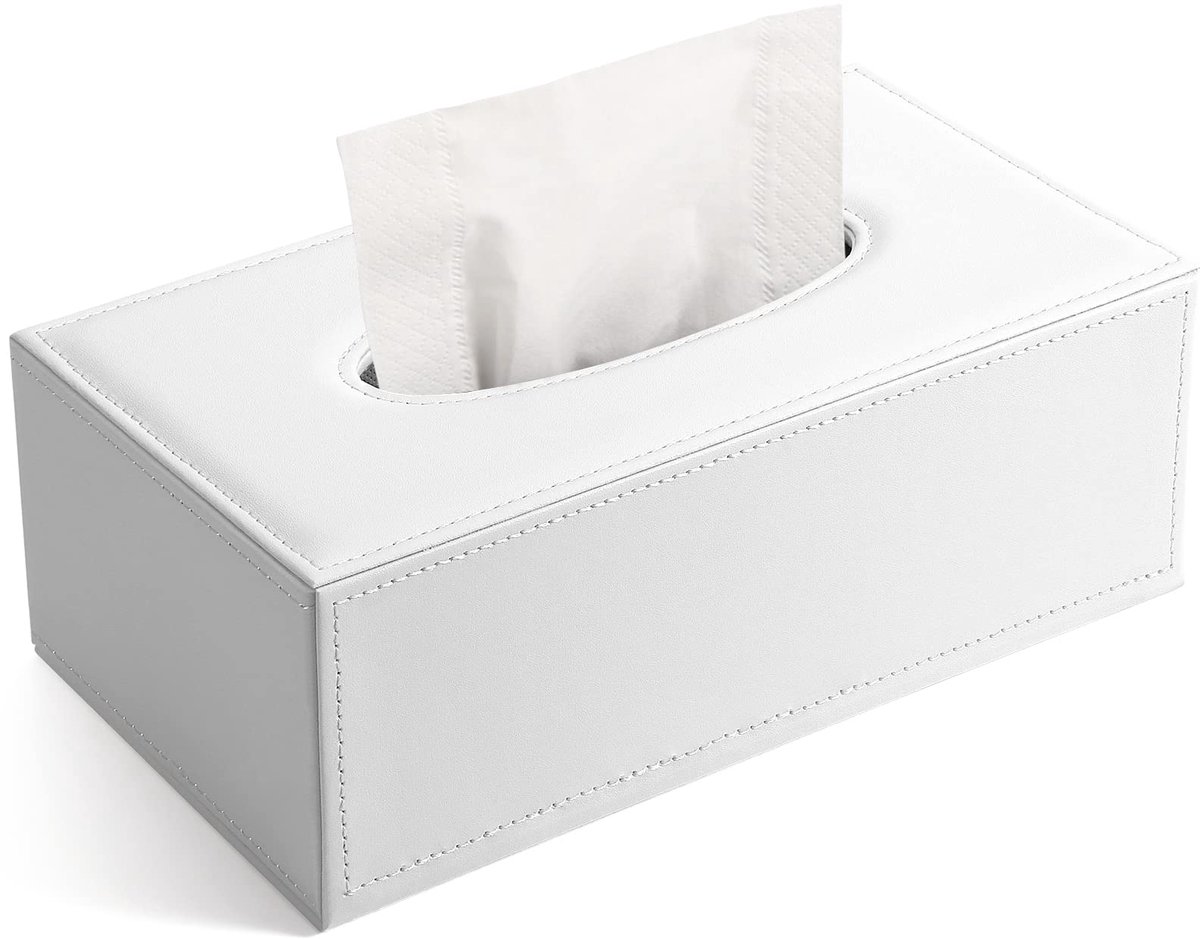 Famanu - Cosmeticadoekjesbox voor thuis, kantoor of auto in wit