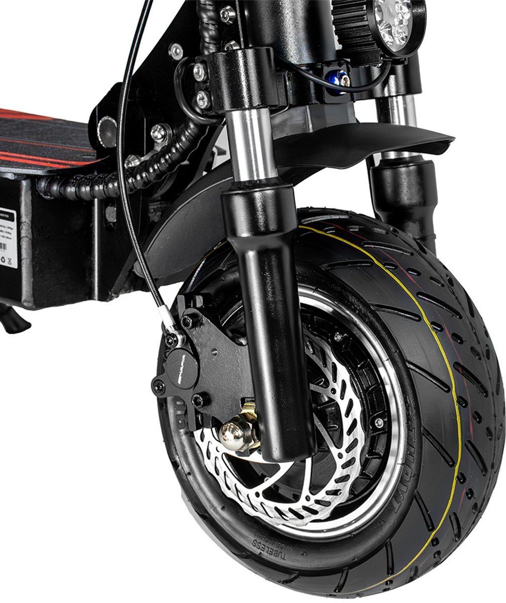 BOYUEDA Q7 Pro elektrische scooter, 2*1600W motor, 52V 19AH accu, 10-inch band, bereik 70 km, dubbele hydraulische schijfremmen, hydraulische voorvork schokdemper en achter veerschokdemper, APP-bediening – foto 7