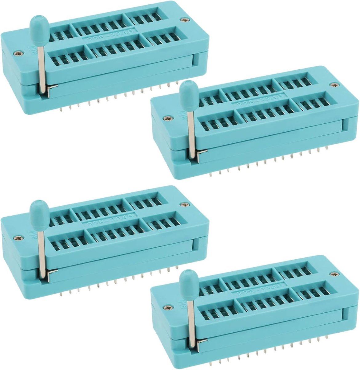 4 stks 28 Pin IC Test ZIF Socket 2.54mm Pitch DIP Board Socket Geïntegreerde Circuit IC Socket voor Microcontroller Chip Broodplank Programma IC's