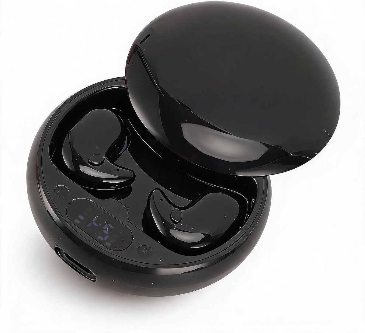 Oordopjes voor Taalvertalers, 2-weg Real-time Vertaling Vertaler Apparaatondersteuning 144 Talen, Draadloze Bluetooth-oortelefoons voor Taalvertalers voor Reiszaken (BLACK)