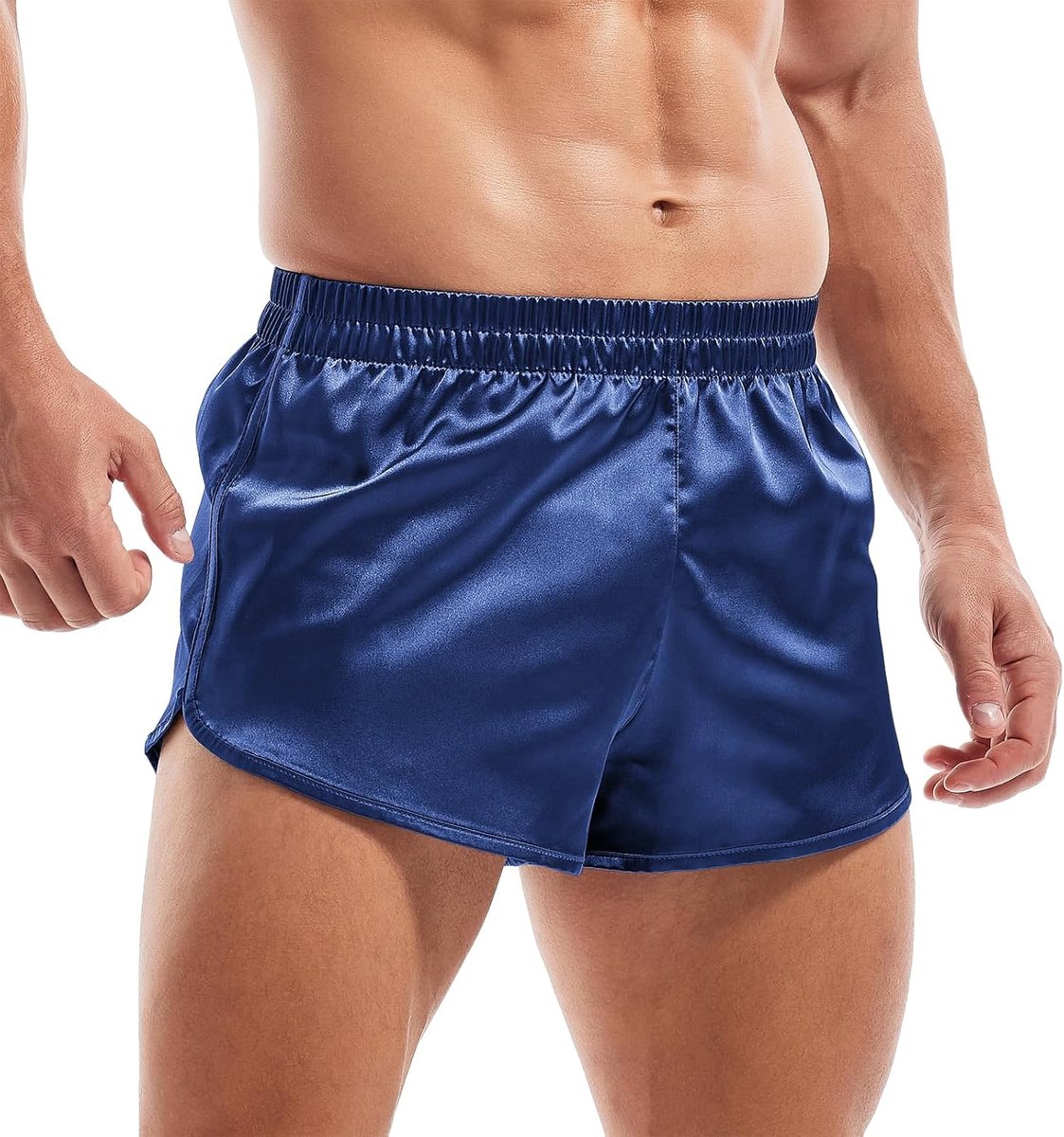 Coulee satijnen boxershorts heren pyjamabroek kort