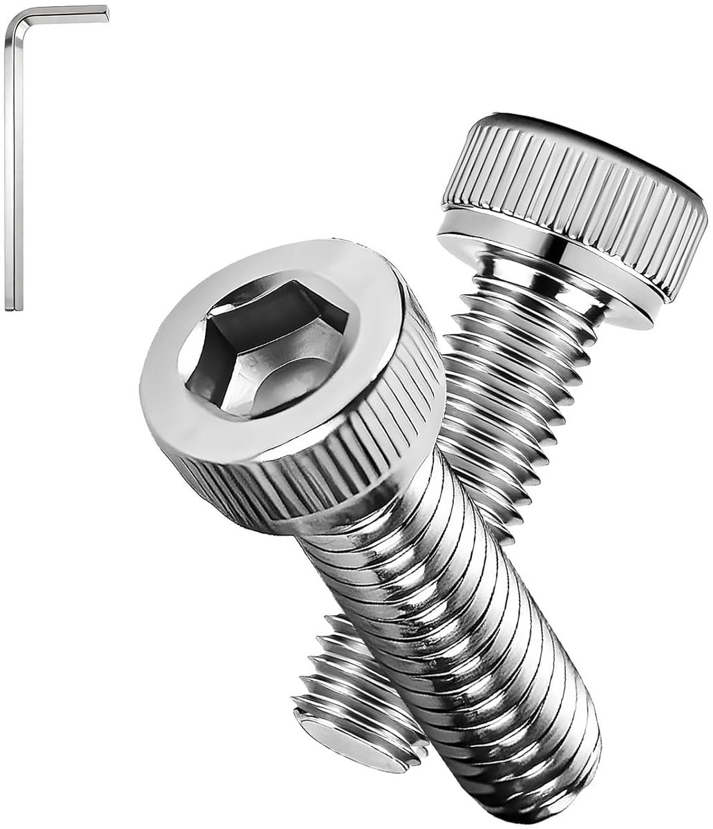 M5 x 20 mm, 50 stuks, roestvrij staal, binnenzeskantschroeven, volledige schroefdraad, A2 V2A 304DIN912, voor het onderhoud van meubelmachines