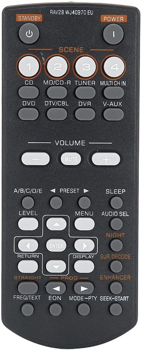 Afstandsbediening vervangend - universeel - voor Yamaha RAV28 RAV34 RAV250 RX-V361 RX-V365 HTR-6030 HTIB-680 - video controller
