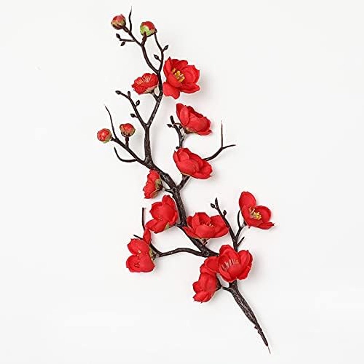 Nepbloemen Kunstbloem Cherry Spring Plum Blossom Peach Tak 30cm-60cm Zijde Bloem Boom Bloemknop for Bruiloft Decoratie kunstbloem (Color : 1)
