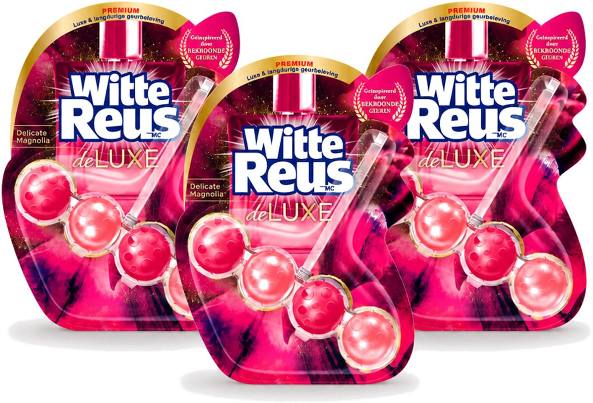3 x Witte Reus - DeLuxe Toiletblok - Delicate Magnolia - 1 Toiletblok - Voordeelverpakking - 3 stuks