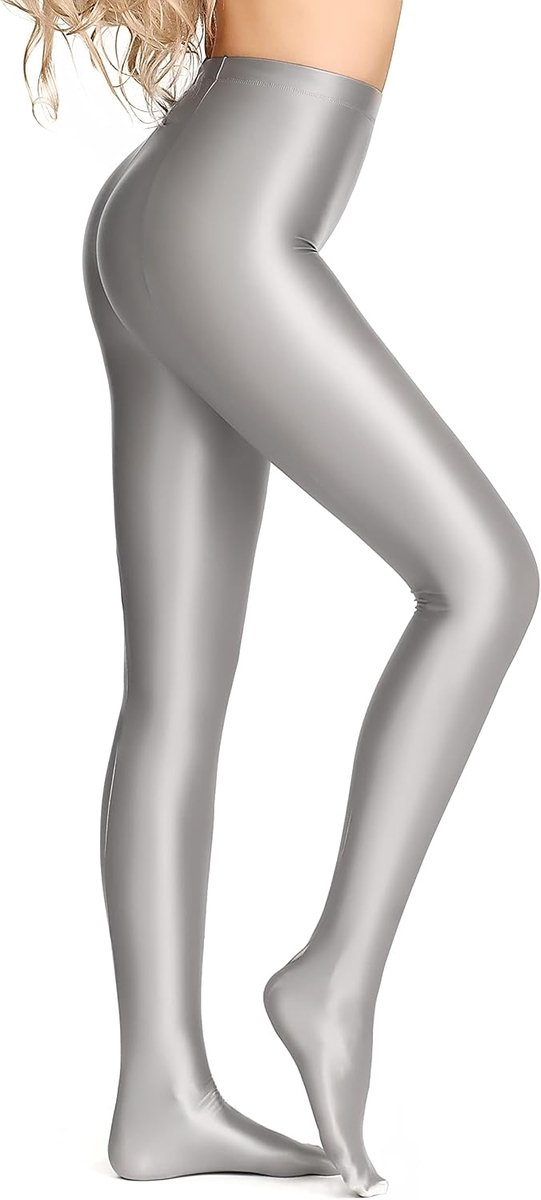 Size Ondoorzichtige Glossy Pantyhose Natte Look Voeten Shiny Tights Pilates Yoga Broek Hoge Taille Leggings