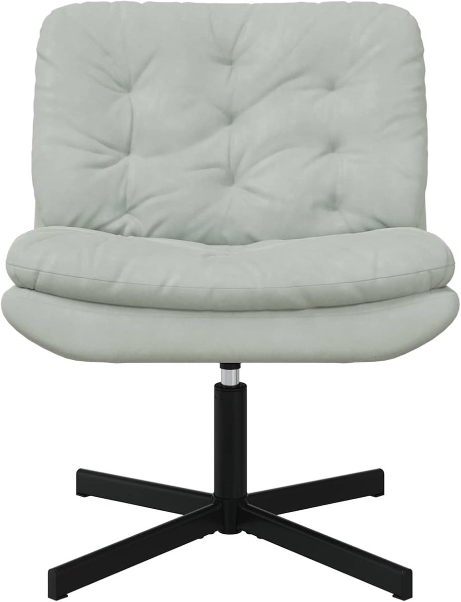 Draaiende ontspanningsstoel, lichtgrijs, 63 x 75 x 76 cm, fluweel, relaxstoel, tv-stoel, slaapstoel voor woonkamer, bioscoopavond, senioren, 42007360