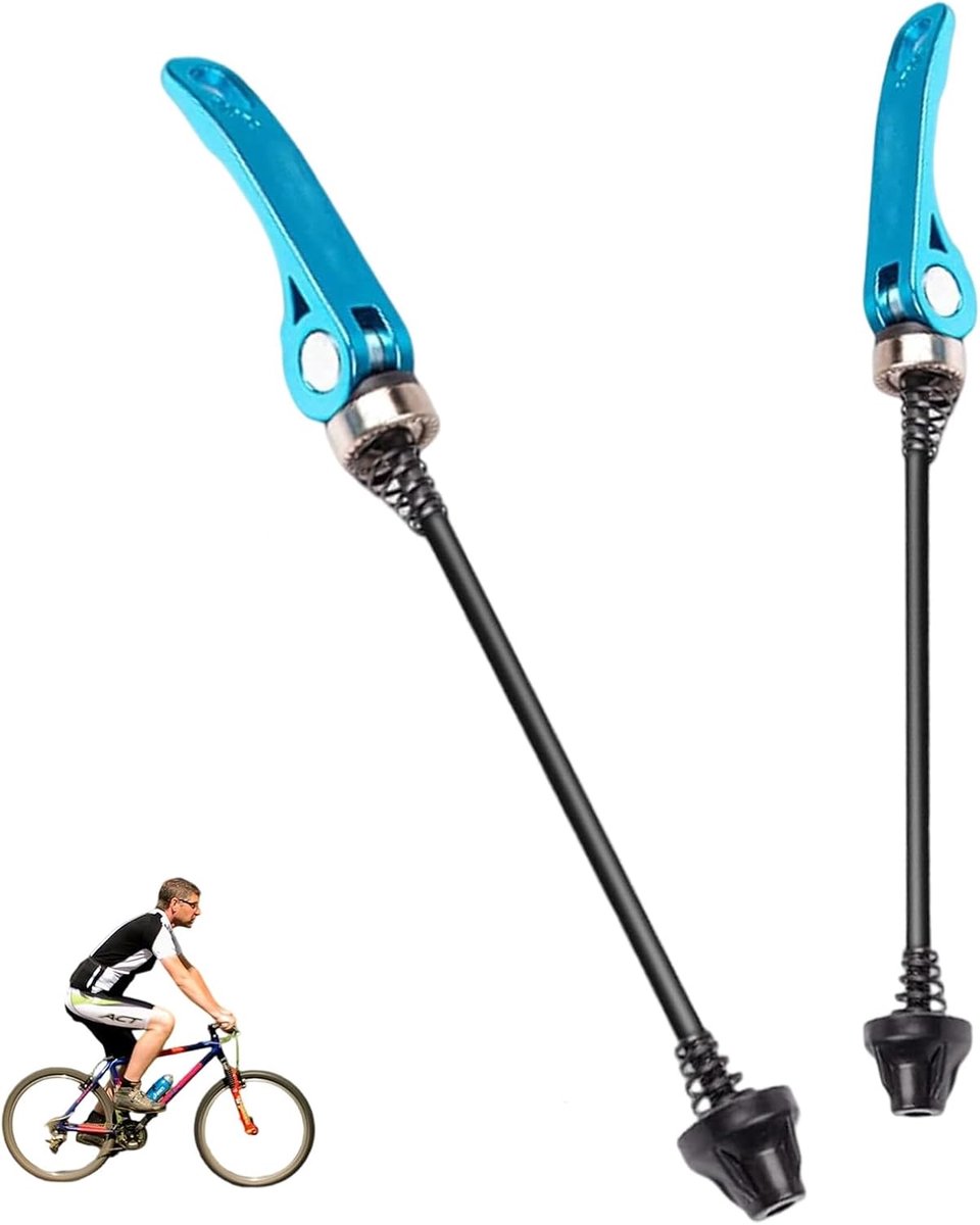 Snelspanners, snelspanners, voor- en achterwiel, assen, Quick Release fiets-assenset voor MTB, straten, mountainbikes