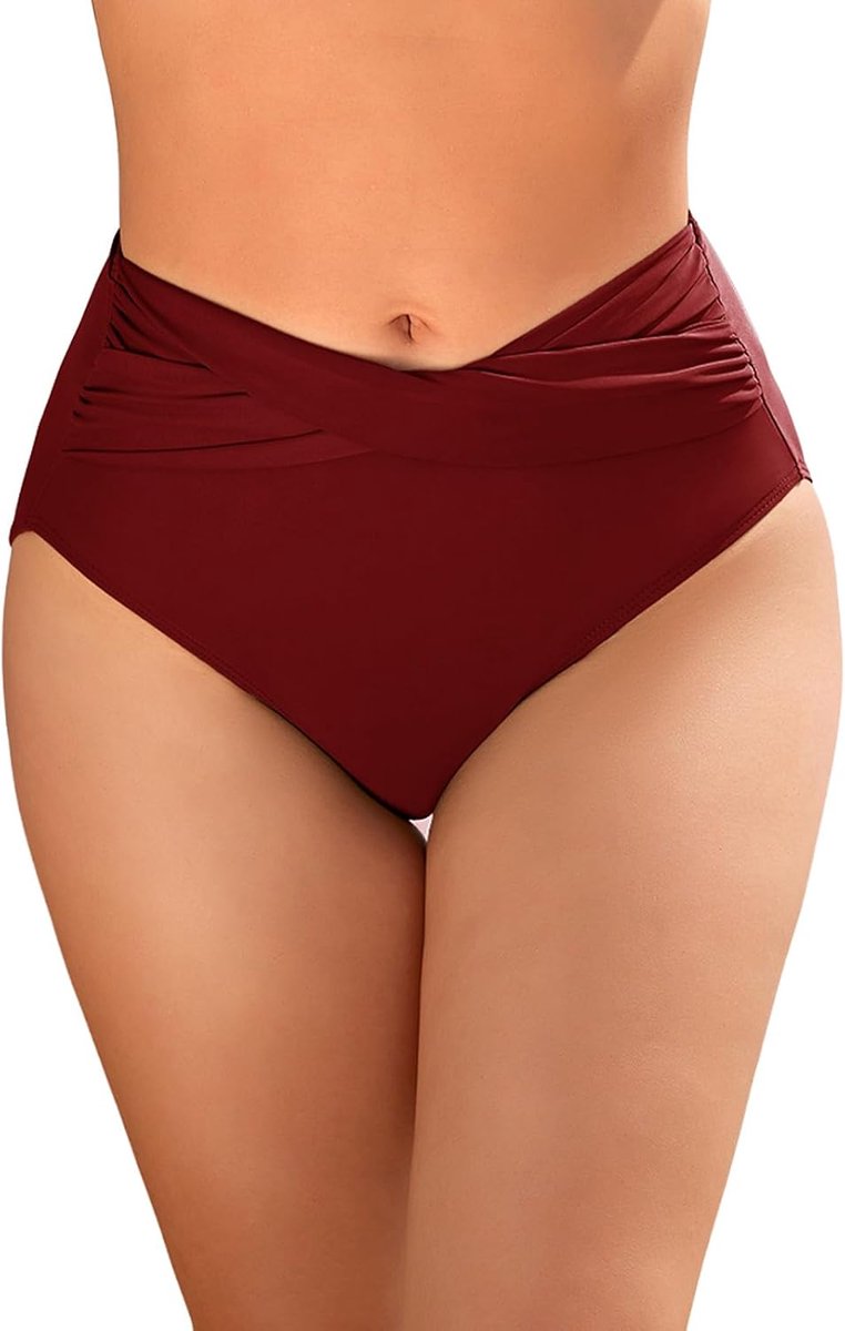 Zwembroek voor dames, hoge taille, bikinibroekje, badmode, XS-XXL