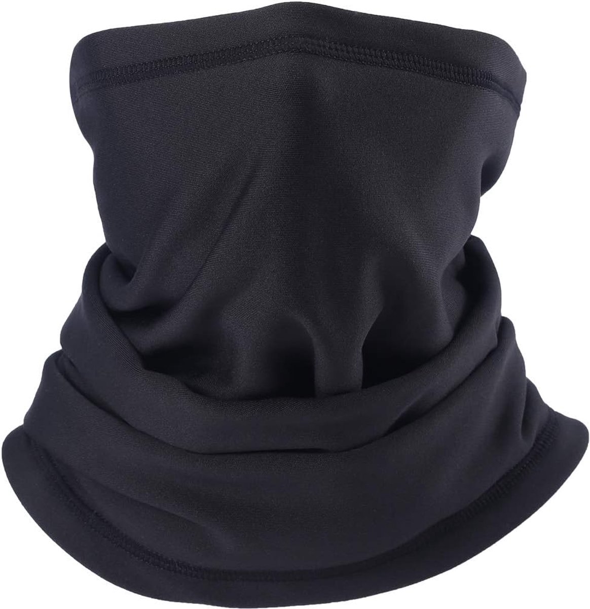 Colsjaal voor heren en dames, winter, elastisch, multifunctionele doek, winddicht, warme fleece gevoerd, nekwarmer voor outdoor, fietsen, skiën, motorrijden, hardlopen, zwart
