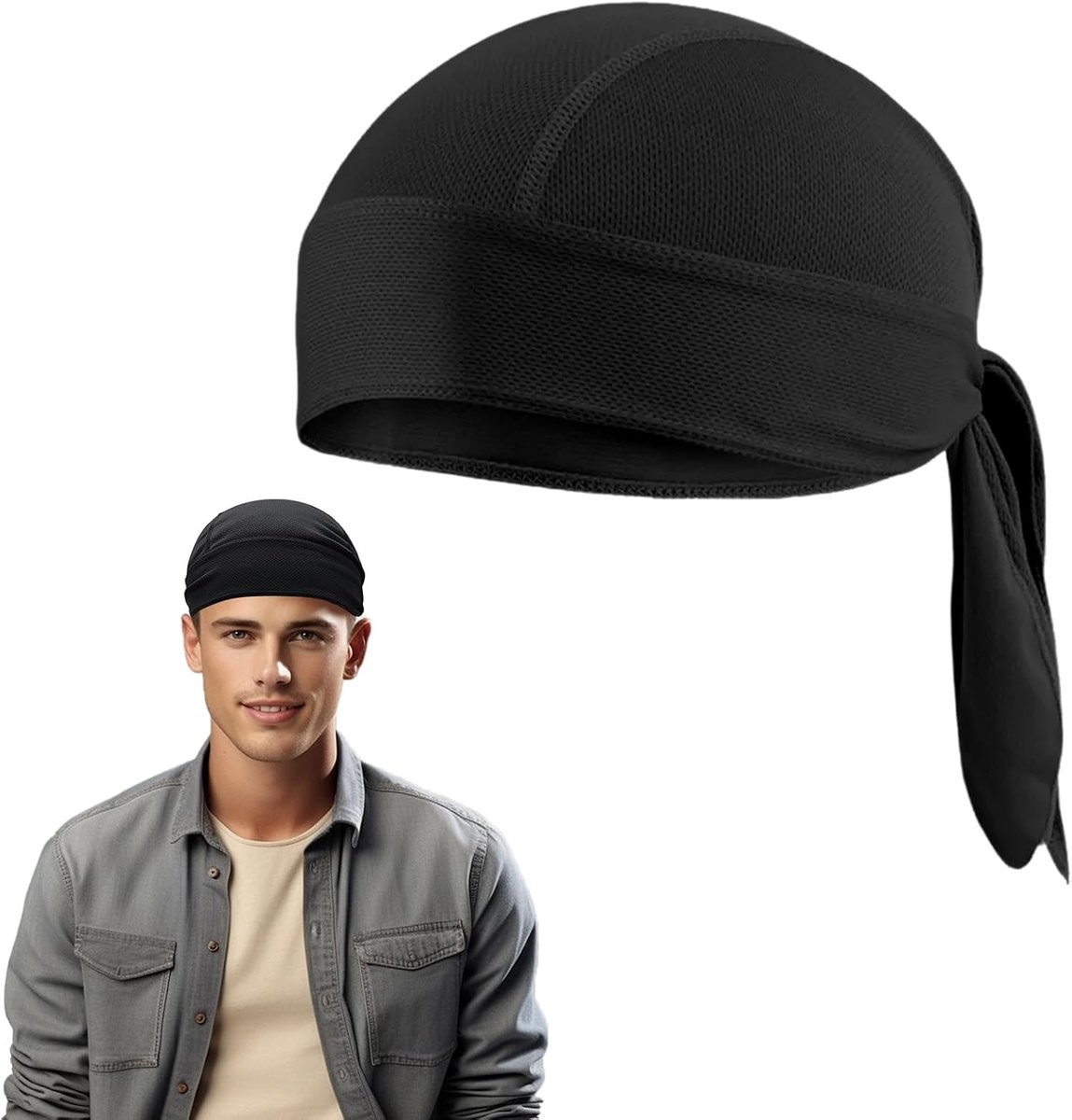 Hoofddoek voor heren en jongens, bandana, katoenen hoofdband, zonnebescherming, hoofddoek, sport, hoofddoek voor dames, zomer, chemo, hoofddeksel heren, Durag Durag, bandana, doek kinderen