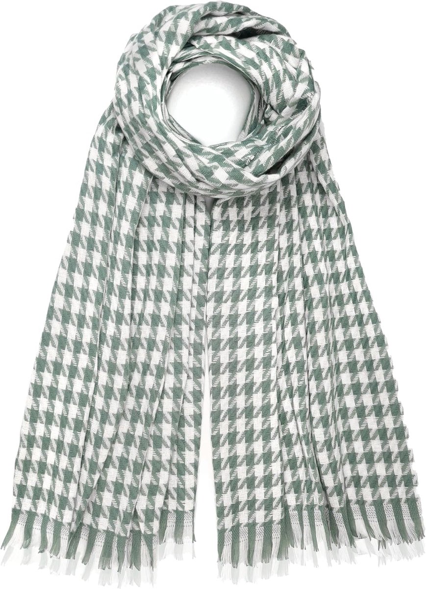 Kasjmier sjaal herfst winter pied-de-poule sjaal / XL stola omslagdoek warme pashmina sjaals 200 x 70 cm.