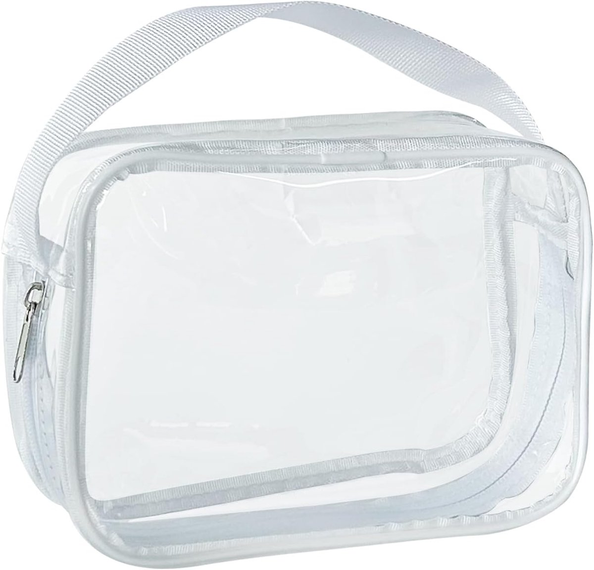 Waterdichte vinyl handtas make-up waterdichte schouder draagtas 30 x 13 x 21 cm, Transparant, 19.5 cm x 13.5 cm x 6.5 cm, Minimalistisch