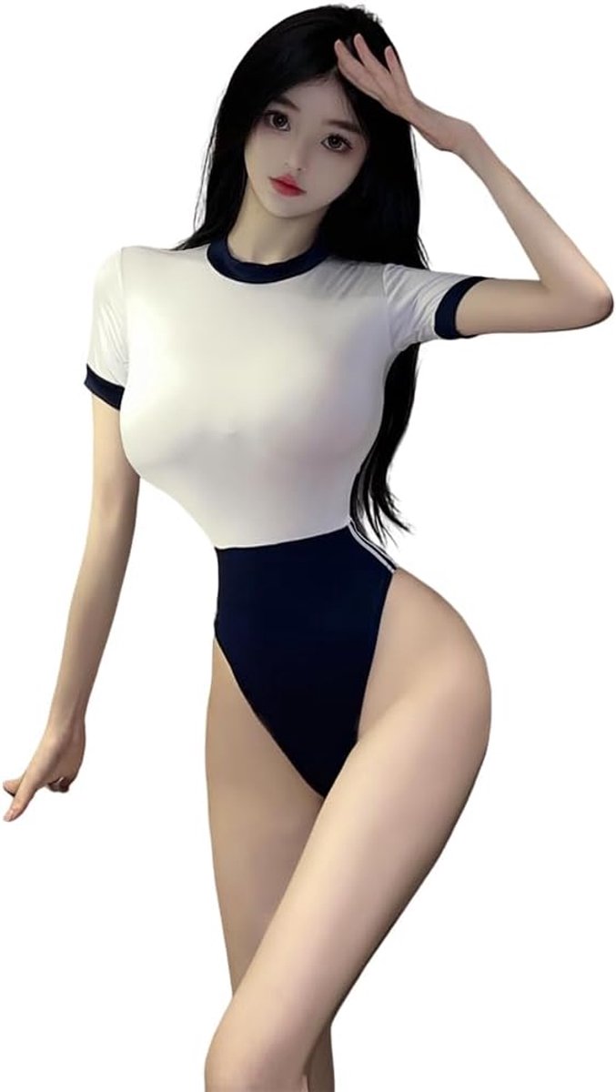 cosplay Japanse anime jumpsuit kawaii hoge elasticiteit Halloween strak hol ondergoed