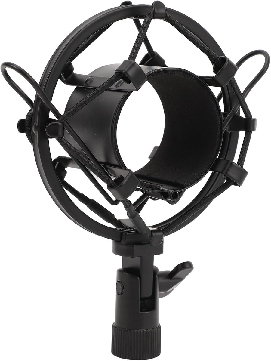 ABS-microfoonhouder met 5/8 Tot 3/8 Conversiemoer, Anti-vibratie Microfoonstandaard voor Ronde Microfoons met een Diameter van 45 Tot 50 mm. Geschikt