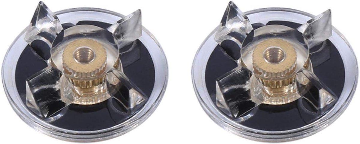 2 Base Gear 2 Rubber Blade Gears Reserveonderdelen Vervangingsonderdeel voor Blender (zwart en Transparant)