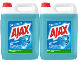 Ajax Fris allesreiniger 2 x 5L - Multi-oppervlakken Reiniger - Voordeelverpakking