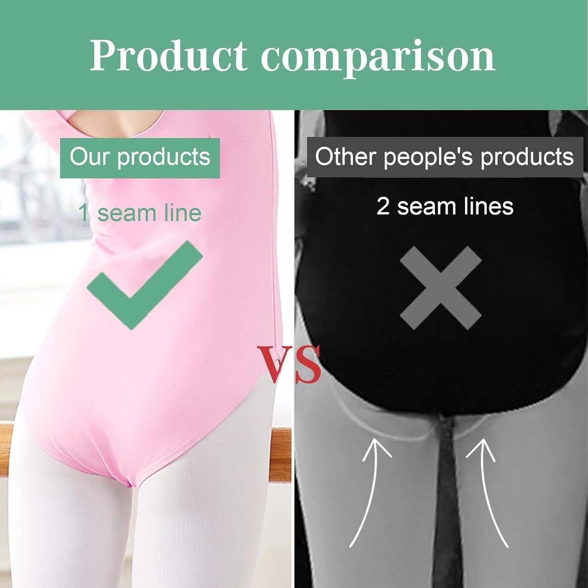 3-delige balletpanty voor kinderen, maat 105-130 cm, elasticiteit, ballet, naadloos, geschikt voor aerobics, sportspellen