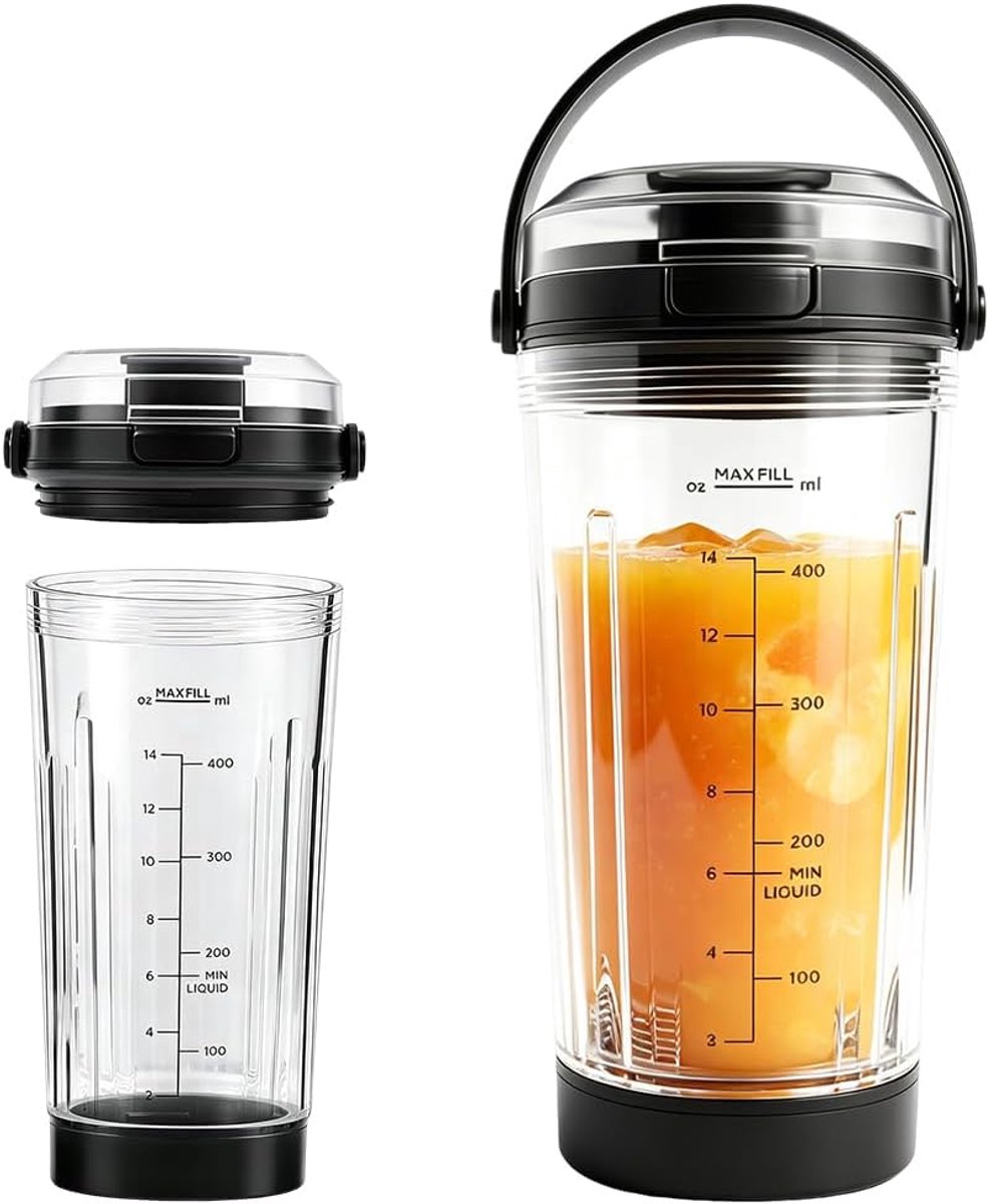 Mengkom voor ninja blast serie BC100 en BC151, HOVCEH 530 ml mengkom voor draagbare ninja-blender, met schenktuit en luchtdicht deksel, accessoires voor ninjas blend boss