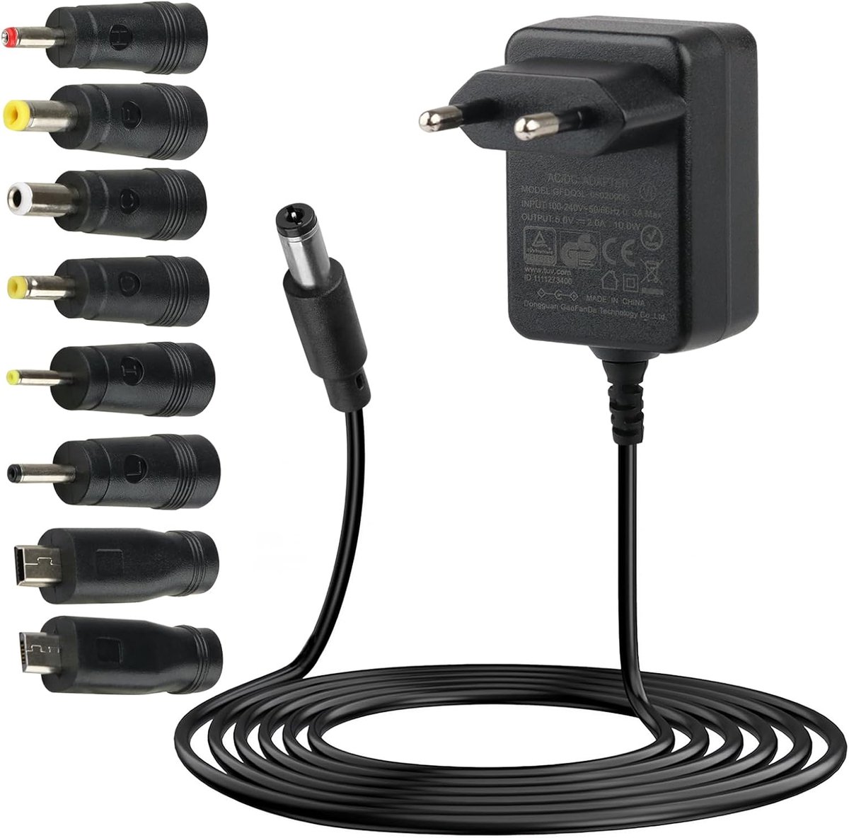5 V 2 A, voeding 10 W AC/DC adapter 100-240 V 50-60 Hz