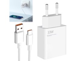 33 W USB-C oplader voor Xiaomi Redmi Note 15 14 Pro 13 12 5G 12s 11 10 9 8, Mi 13 12 11 Ultra 10T, Poco X6 X5 X3 Pro M5 Pad 6, Charge Turbo Charge Adapter voor snellader Turbo Charge Adapter