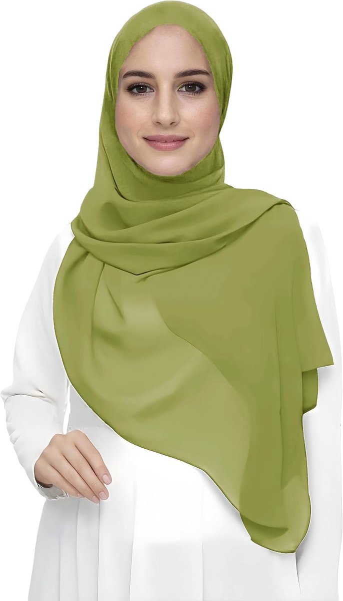 Chiffon Hijab Hoofd Sjaal Wrap Voor Moslim Vrouwen Lichtgewicht