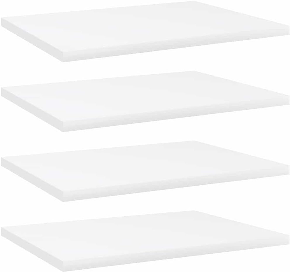 Planken van hout materiaal 4 STK. Wit 40x30x1,5 cm