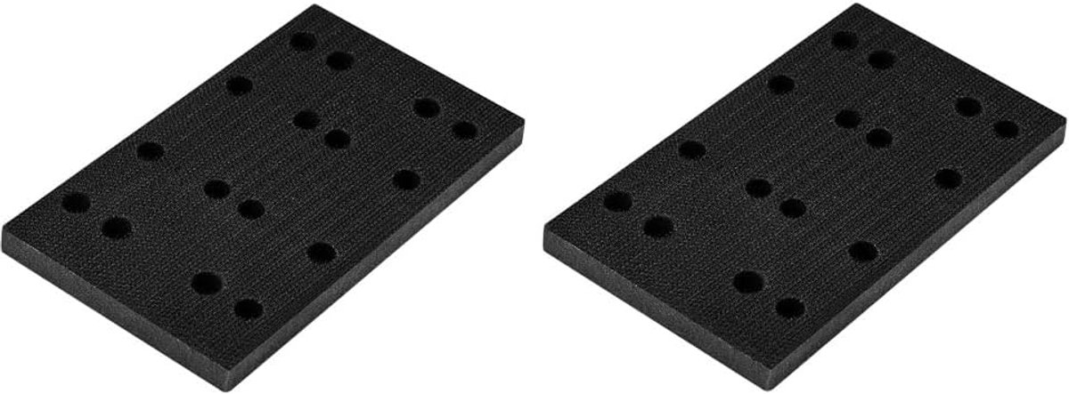 2 stuks zachte schuimschuurpads, 80 x 133 mm interfaceschuurmachine, steunpad, haak en lus bufferpad, compatibel met Festool RTS 400, RS 400, RTSC 400 schuurmachine