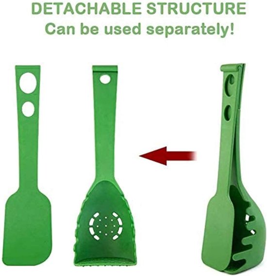 8 in 1 Veelzijdige spatelkeukengadgetset, Hittebestendige naadloze nylon spatels, Veelzijdige keukenspatel, Perfect voor knippen, strepen, meten, scheiden, stampen, spiegelen, vervormen — afbeelding 2