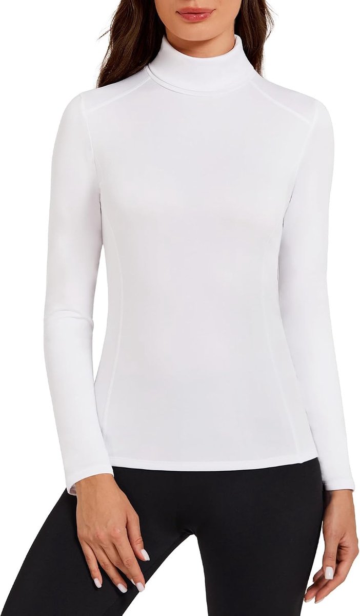 Thermische top met lange mouwen dames winter warm shirt coltrui thermo onderhemd