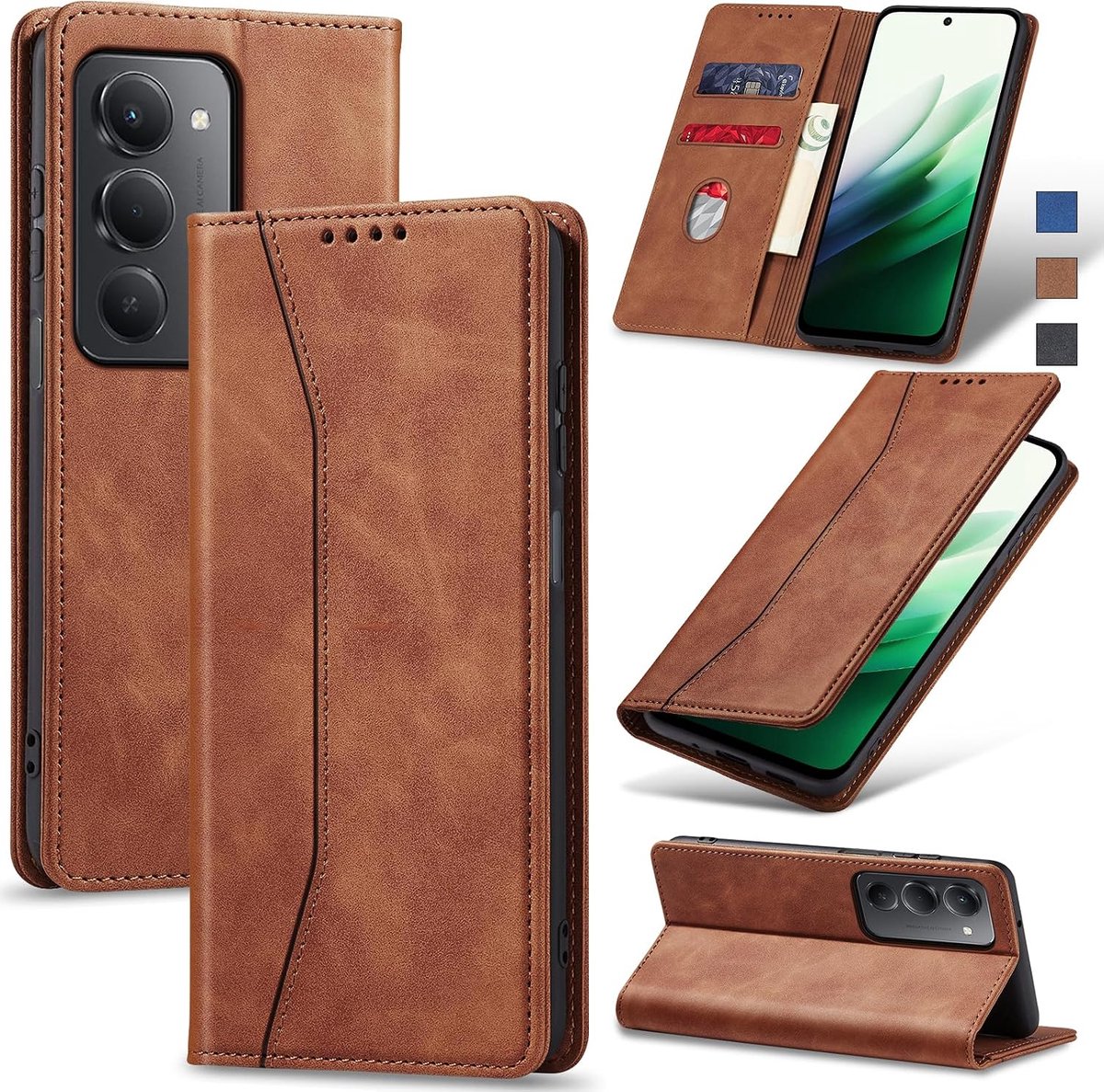 Hoesje voor Xiaomi Redmi 15,Bruin