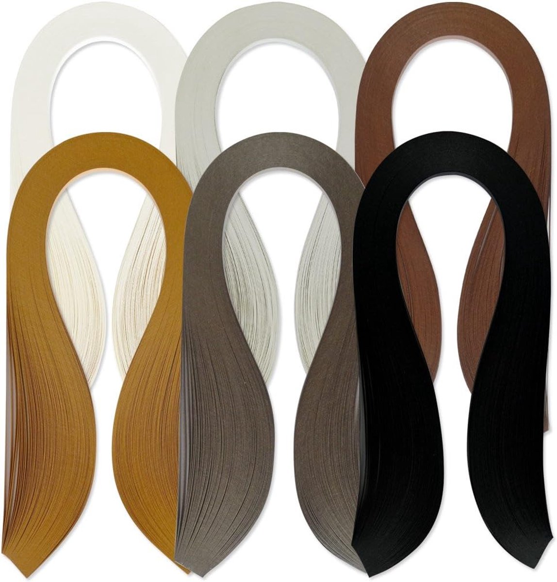 Papieren quilling set 600 stroken 6 kleuren 39 cm lengte/stroken papierbreedte 10 mm