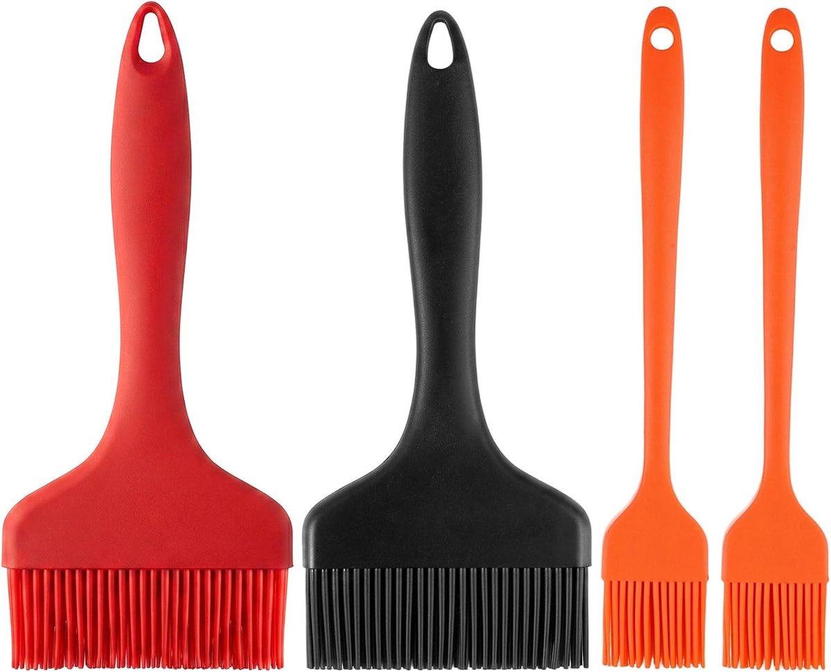 4 Stuks 21cm Siliconen Bakpenseel, Siliconen Keukenpenseel, Keuken Bakkwast