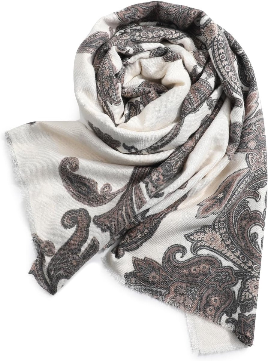 Sjaals Zachte Warme Stola Herfst Winter Gedrukt Lange Sjaal Sjaal Bedrukte Print Veelkleurig Paisley Patroon 190 cm x 65 cm